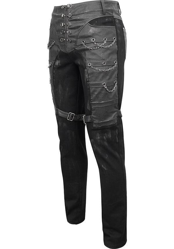 Devil Fashion's Lazarus Edgy Chain Pants for Punk Style Lovers