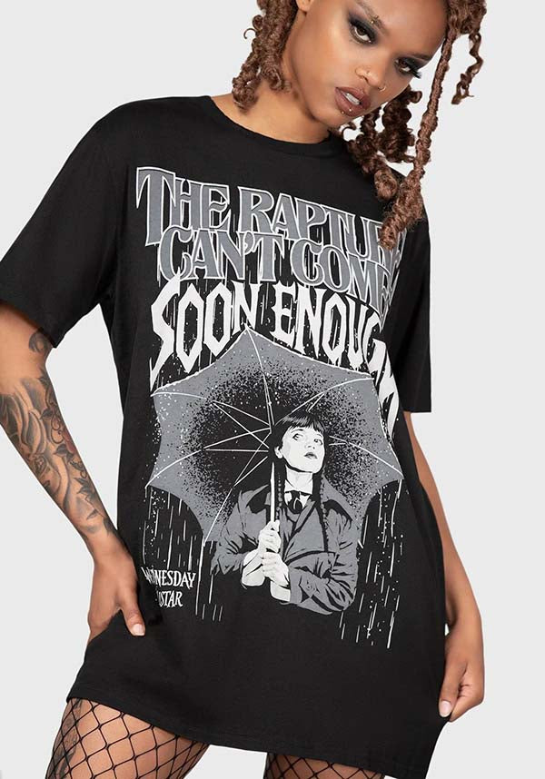 OFFICIAL WEDNESDAY UNISEX FITTED T-SHIRT WITH CUSTOM GRAPHICS