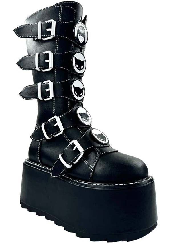 YRU Phazer Emily The Strange Gothic-Inspired Platform Boots for Bold Fashion Statements