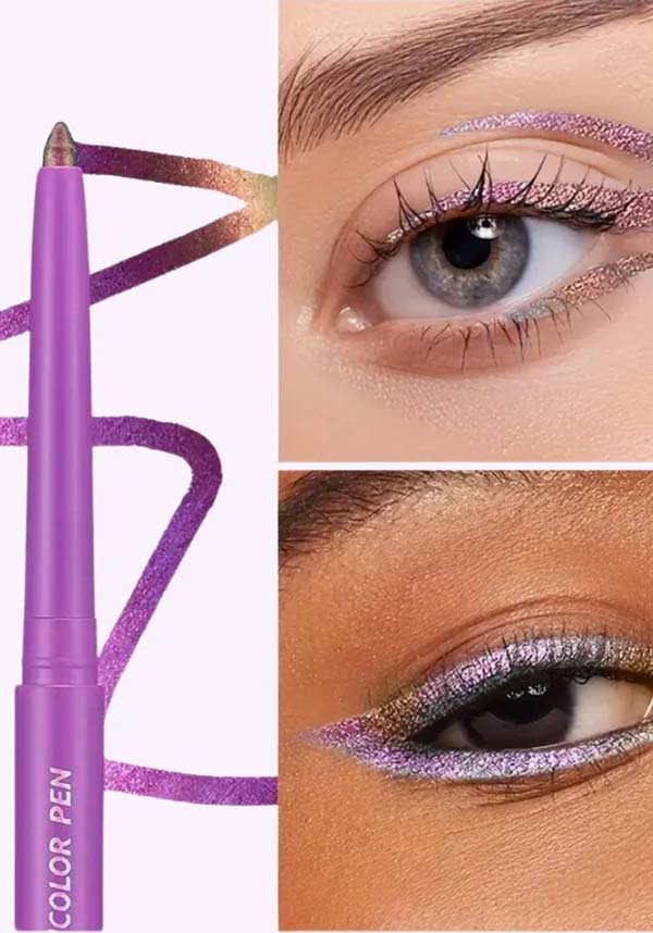 Medusa's Shimmery Purple Duochrome Eyeliner Pen - A Colorful Makeup Must-Have