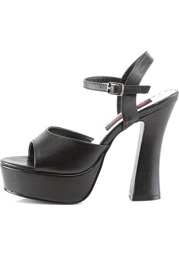 DOLLY-09 Women's Black Chunky Platform Heels - Pre-Order Available