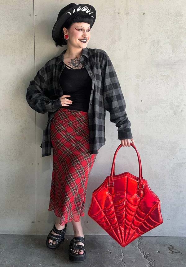 Red - Accented Black Widow Stylish Handbag