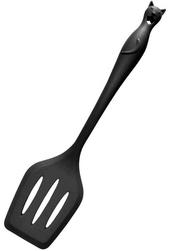 Alchemy Gothic Black Cat Handle Silicone Kitchen Spatula