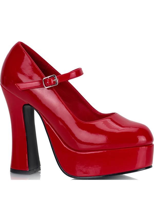 Red Patent Dolly-50 Platform Heels - Preorder
