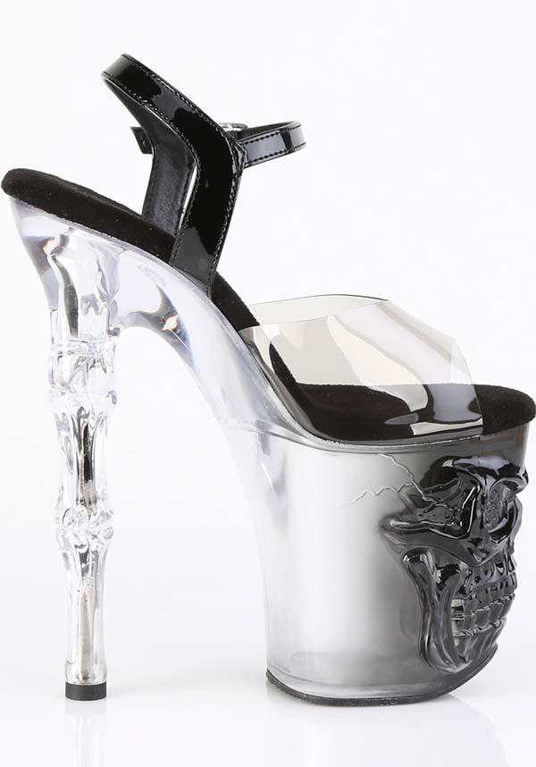 RAPTURE-808T-1 Platform Heels in Smoke Black Color [Pre-order Available]