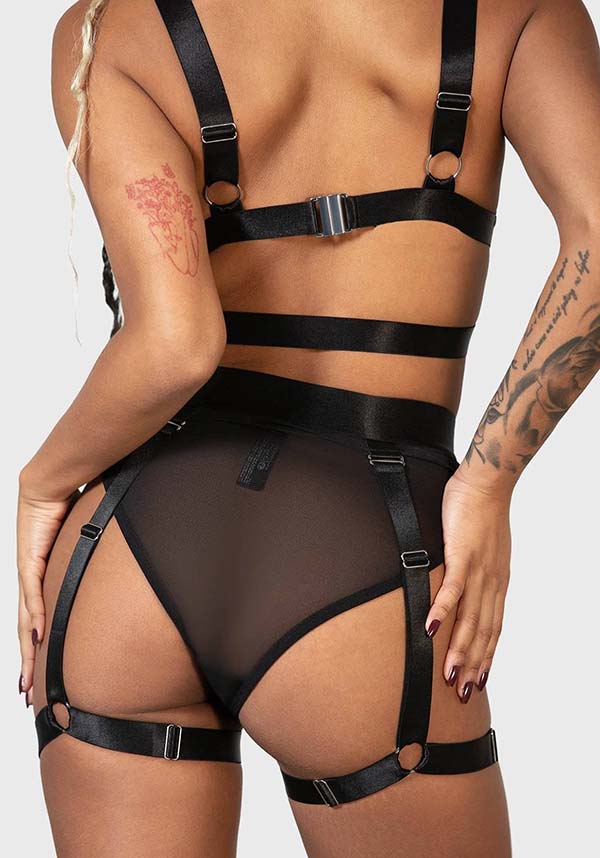 Stunning Tangled Soft Stretch Mesh High-Waisted Panty
