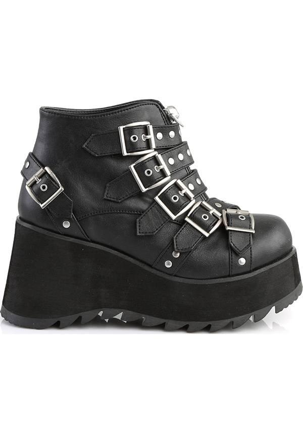 Black Demonia Scene-30 Platform Ankle Boots - Preorder Available