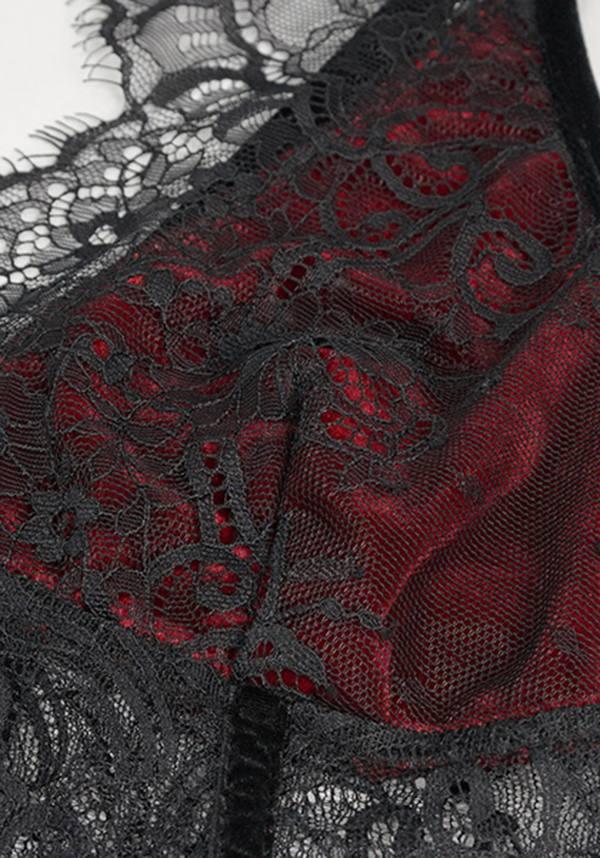 Scarlet Aura Gothic Lace Top for Seduction