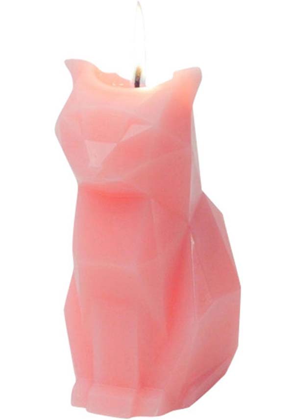 Pink Kisa Cat-Shaped Decorative Candle for Thoughtful Gifting