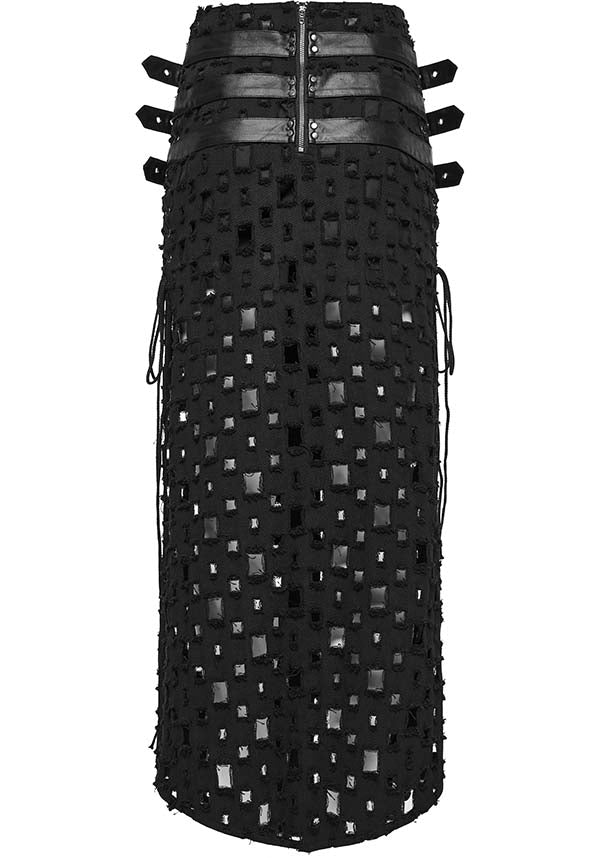 Punk Rave Mazikeen Buckle Design Women's Maxi Skirt