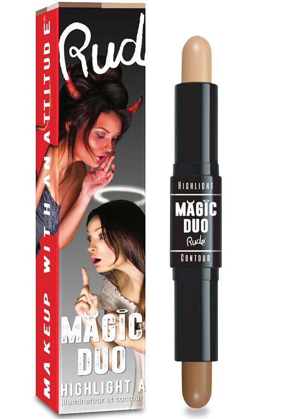 Rude Cosmetics Magic Duo Highlight and Contour Stick - Four Shades Available