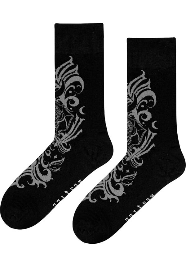 Restyle Gothic Bat Baroque Jacquard Socks for Fashionable Feet