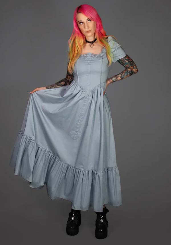 Pastel Blue Gothic Lace Provence Dress by Lively Ghosts