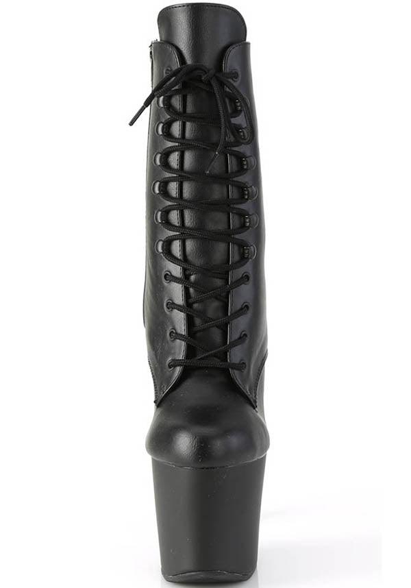 PREORDER: Black IRONGRIP-1020 Platform Lace-Up Ankle Boots