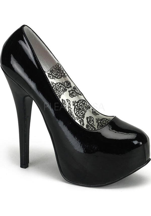 PREORDER | TEEZE-06W Black Patent Wide-Fit Pumps