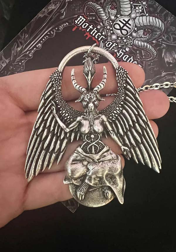 Exquisite Cast Alloy Baphomet Rising Necklace for Dark Elegance