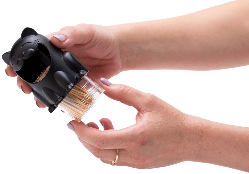 Cute Grinning Kitty Toothpick Dispenser by Peleg Design
