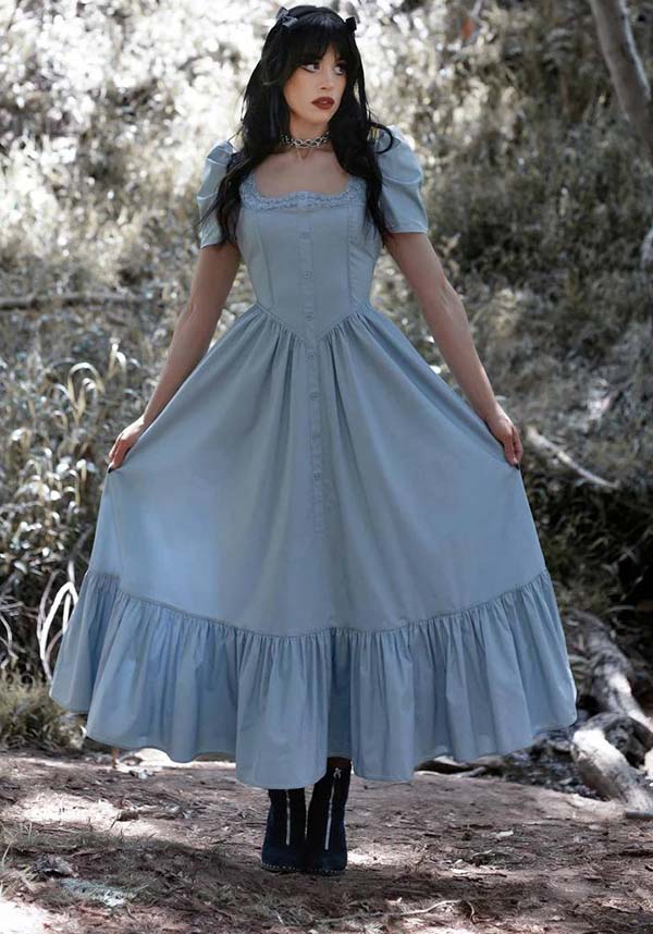Pastel Blue Gothic Lace Provence Dress by Lively Ghosts