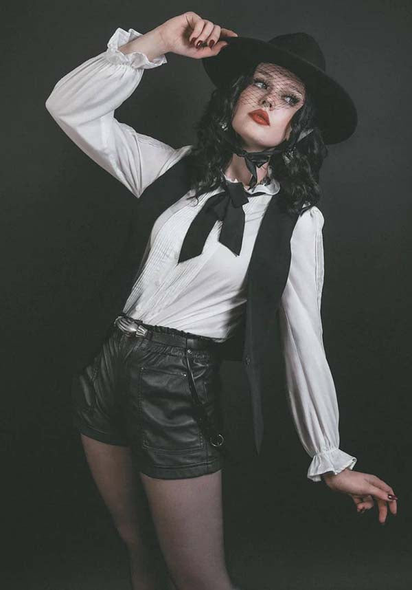 Lively Ghosts' Fashionable Jigsaw Black Vest for the Stylish