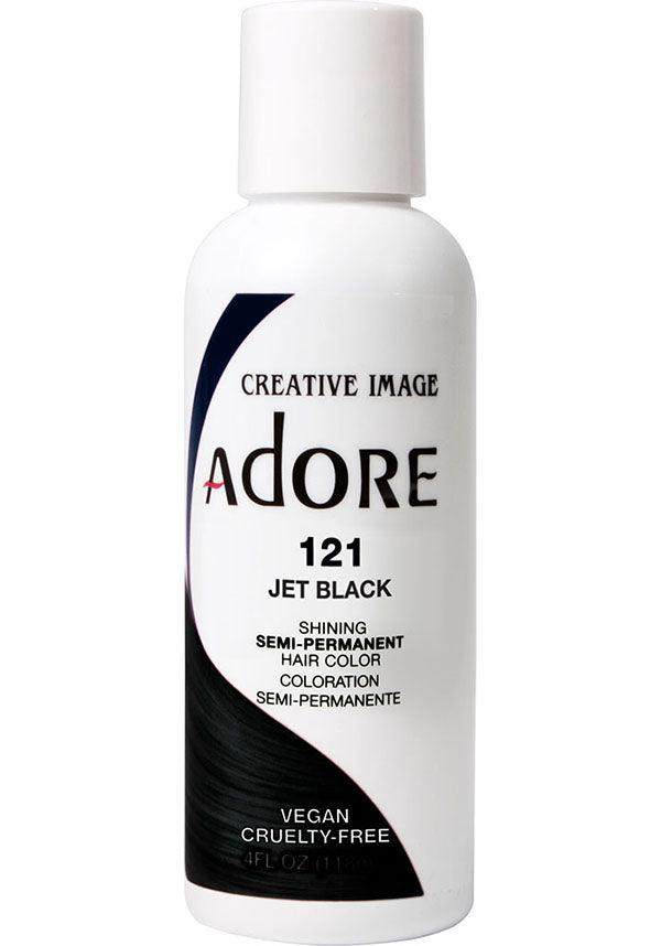 Adore Jet Black Semi - Permanent Hair Colour for Rich Shine and Softness