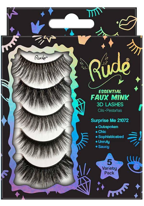 Surprise Yourself with a Variety of 5 Pack Essential 3D Faux Mink Eyelashes for a Glamorous Look