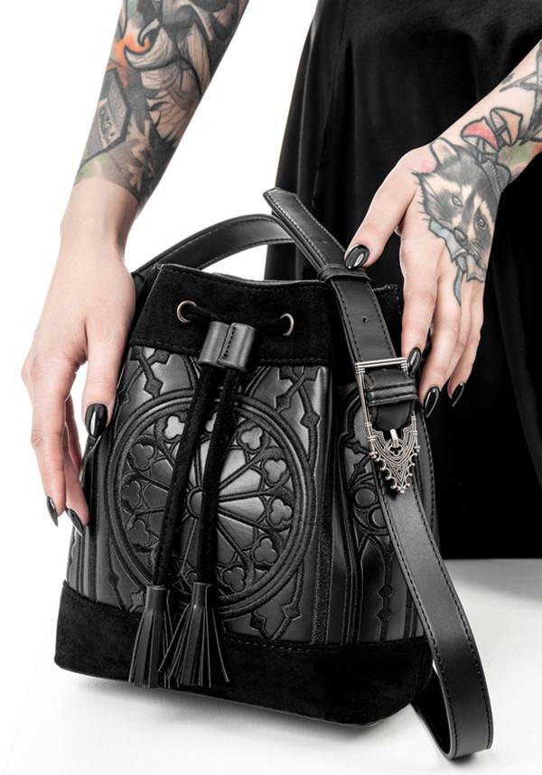 Restyle's Sanctum Adjustable Gothic Elegant Bucket Bag