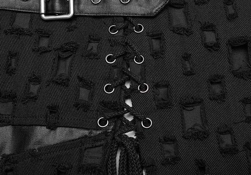 Punk Rave Mazikeen Buckle Design Women's Maxi Skirt
