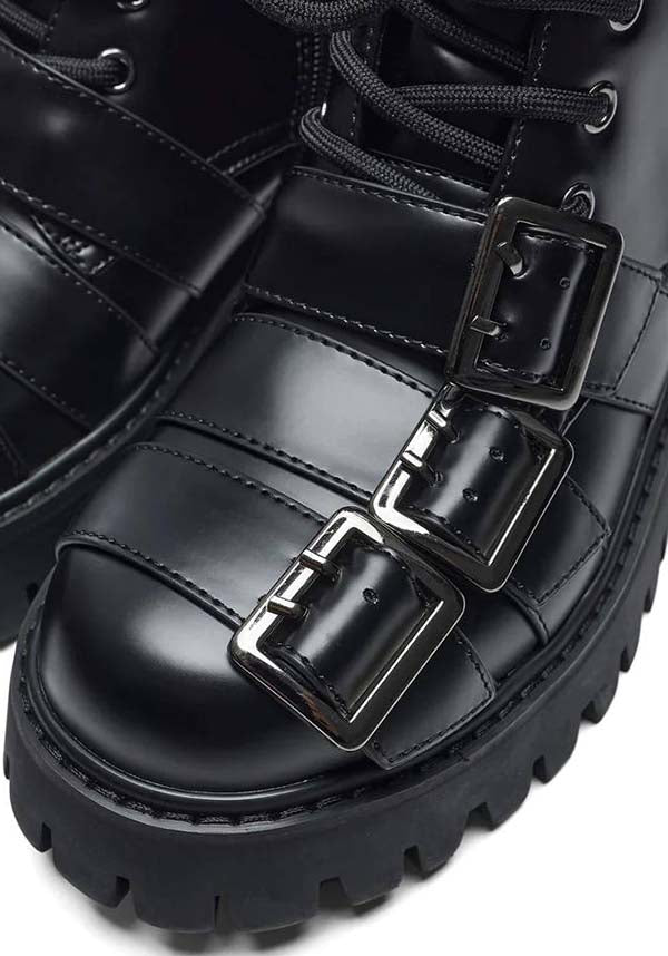 The Enigmatic Curse Of The Black Widow Gothic Style Boots by Koi Footwear