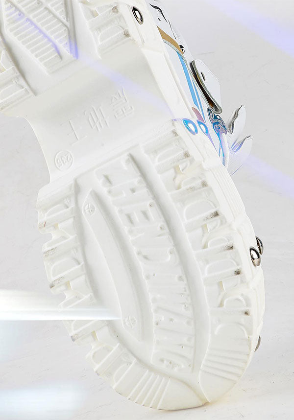 White Mangosteen 08 Platform Combat Sneakers Inspired by Genshin Impact