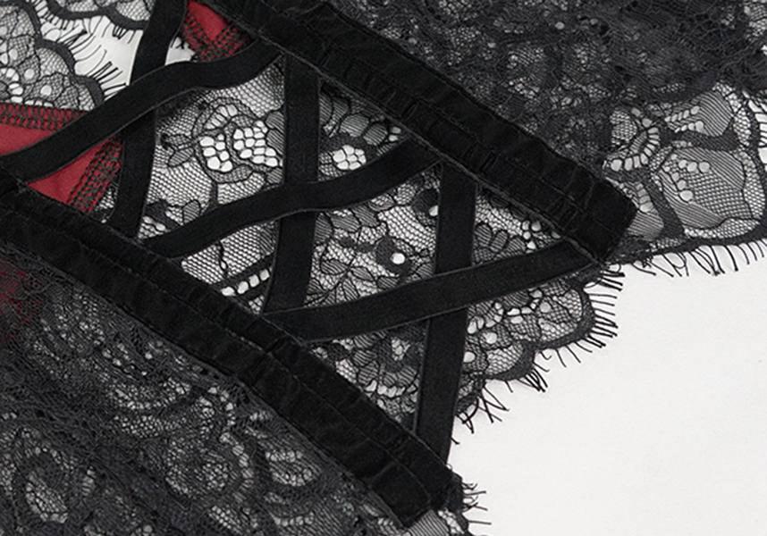Scarlet Aura Gothic Lace Top for Seduction