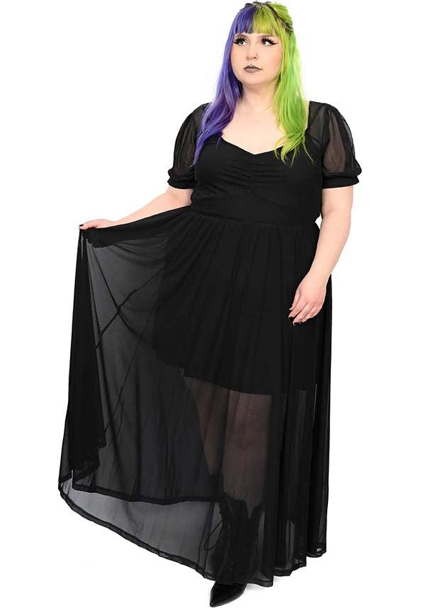 Lily | Elegant Stretch Mesh Maxi Dress for Any Occasion
