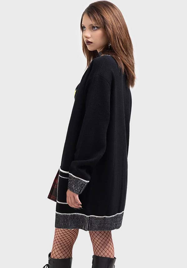 Oversized Gremlins Licensed Stretch Knit Pocket Gizmo Cardigan