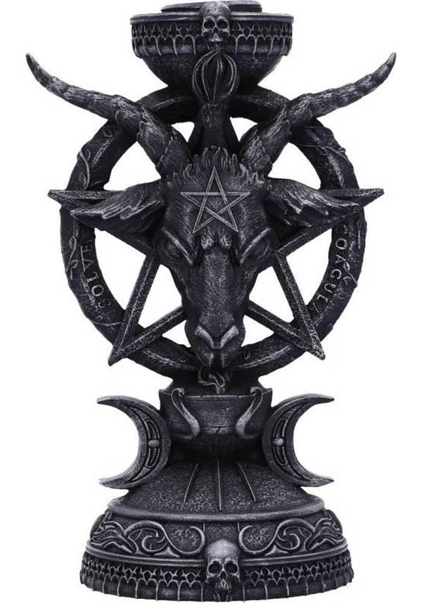 Baphomet Themed Gothic Scented Candlestick Holder - Light of Baphomet Style