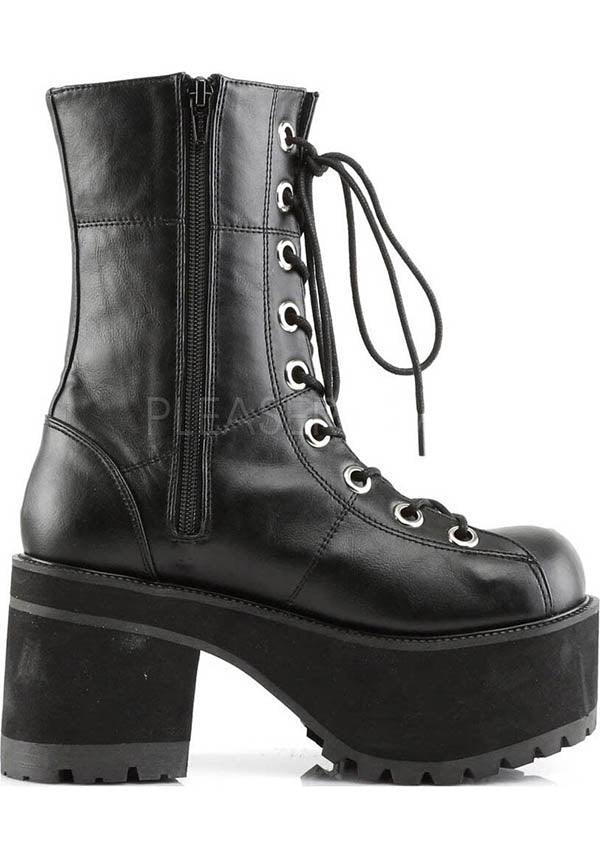 Black Ranger-301 Platform Mid Calf Boots - Preorder