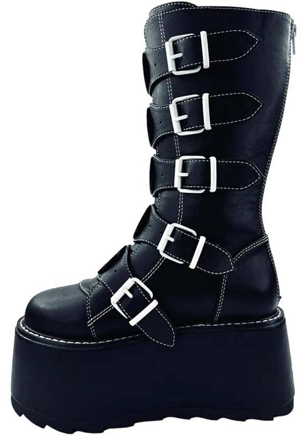 YRU Phazer Emily The Strange Gothic-Inspired Platform Boots for Bold Fashion Statements