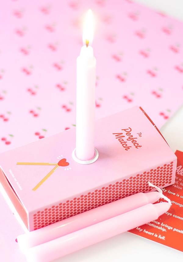 Set of 3 Unscented Pink Love Affirmation Candles for Self - Love