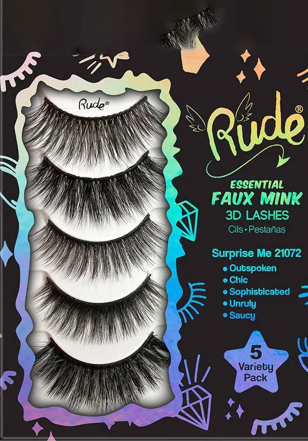 Surprise Yourself with a Variety of 5 Pack Essential 3D Faux Mink Eyelashes for a Glamorous Look