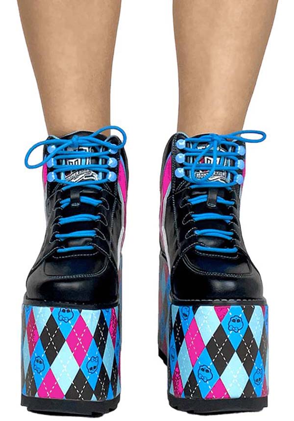 Qozmo Monster High Platform Shoes in Black and Multi-Color Design