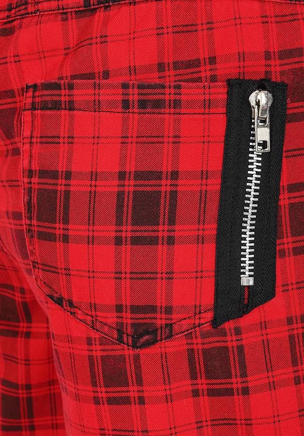 Banned Alternative Kenouna Red Tartan Distressed Punk Pants