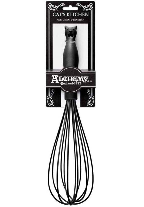 Black Cat Design Kitchen Whisk - A 'Cat's Kitchen' Utensil