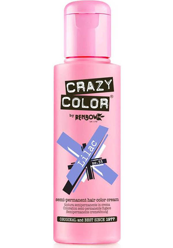 Crazy Colour Semi - permanent Lilac Hair Dye for Pale to Platinum Blonde