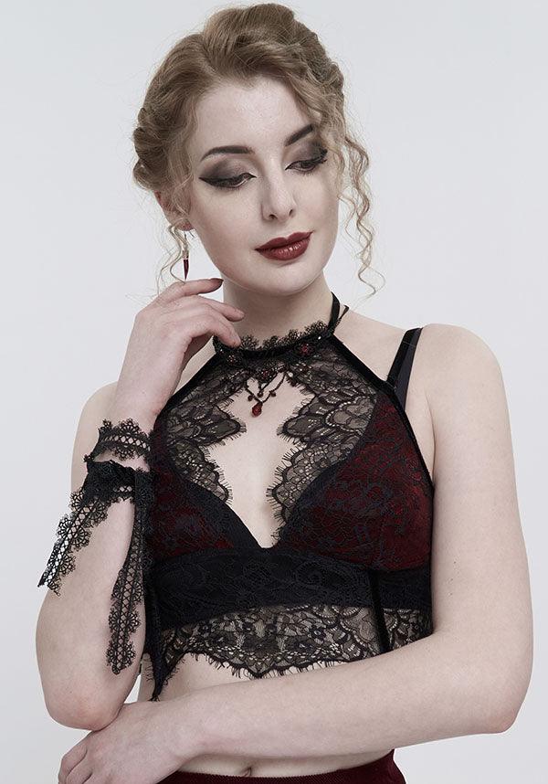 Scarlet Aura Gothic Lace Top for Seduction