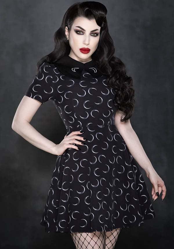 Just a Phaze Women's Fashionable Moon-Print A-Line Dress