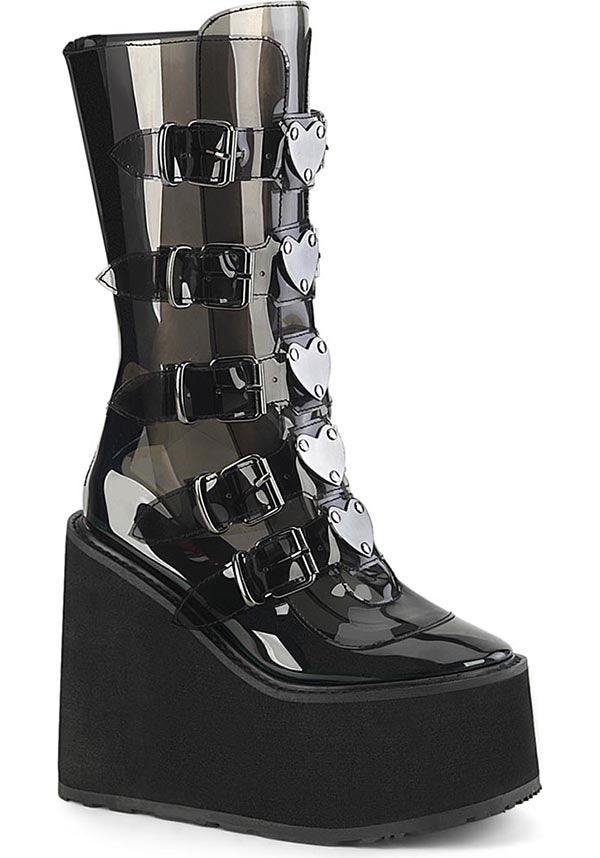 PREORDER: SWING-230C Platform Boots in Smoke TPU