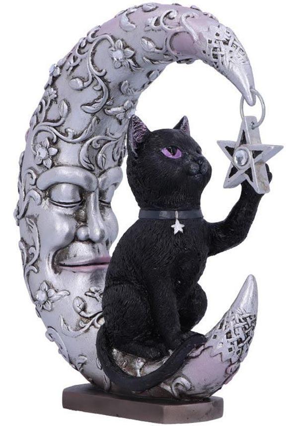 Luna Companion Cat Figurine Ornament - A Fantasy Resin Decor Piece