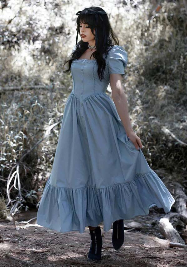 Pastel Blue Gothic Lace Provence Dress by Lively Ghosts