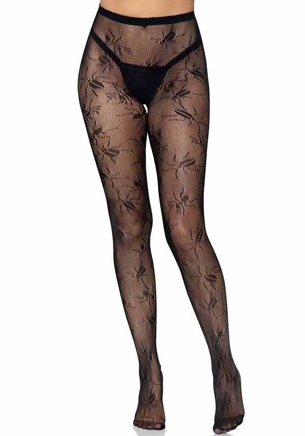 Leg Avenue Beetle Patterned High - Quality Breathable Net Tights