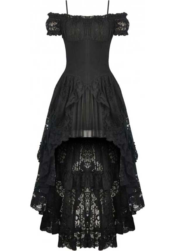 The Enchanting Fae Lace Dovetail Evening Dress