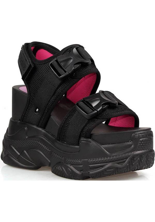 Black Peach 02 Platform Sandals - Statement-Making Fashion Footwear