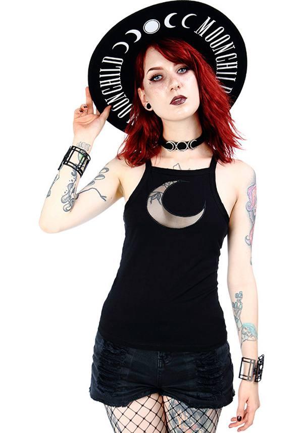 Restyle Moon Mesh Fashionable Women's Top